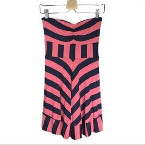 Ella Moss Womens Dress Size S Pink Navy Stripe Tube Sleeveless‎